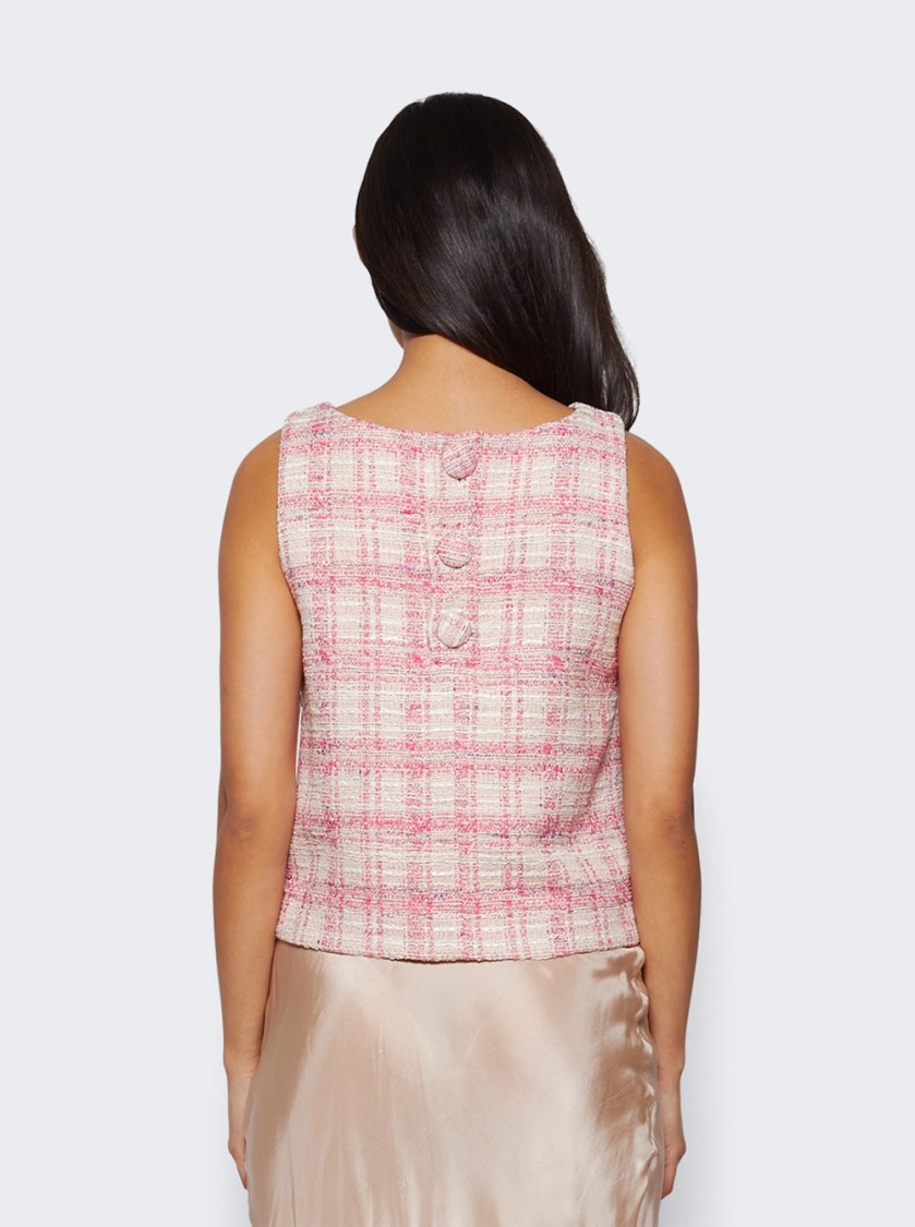 Shop Lisa Marie Fernandez Sleeveless Jacquard Top
