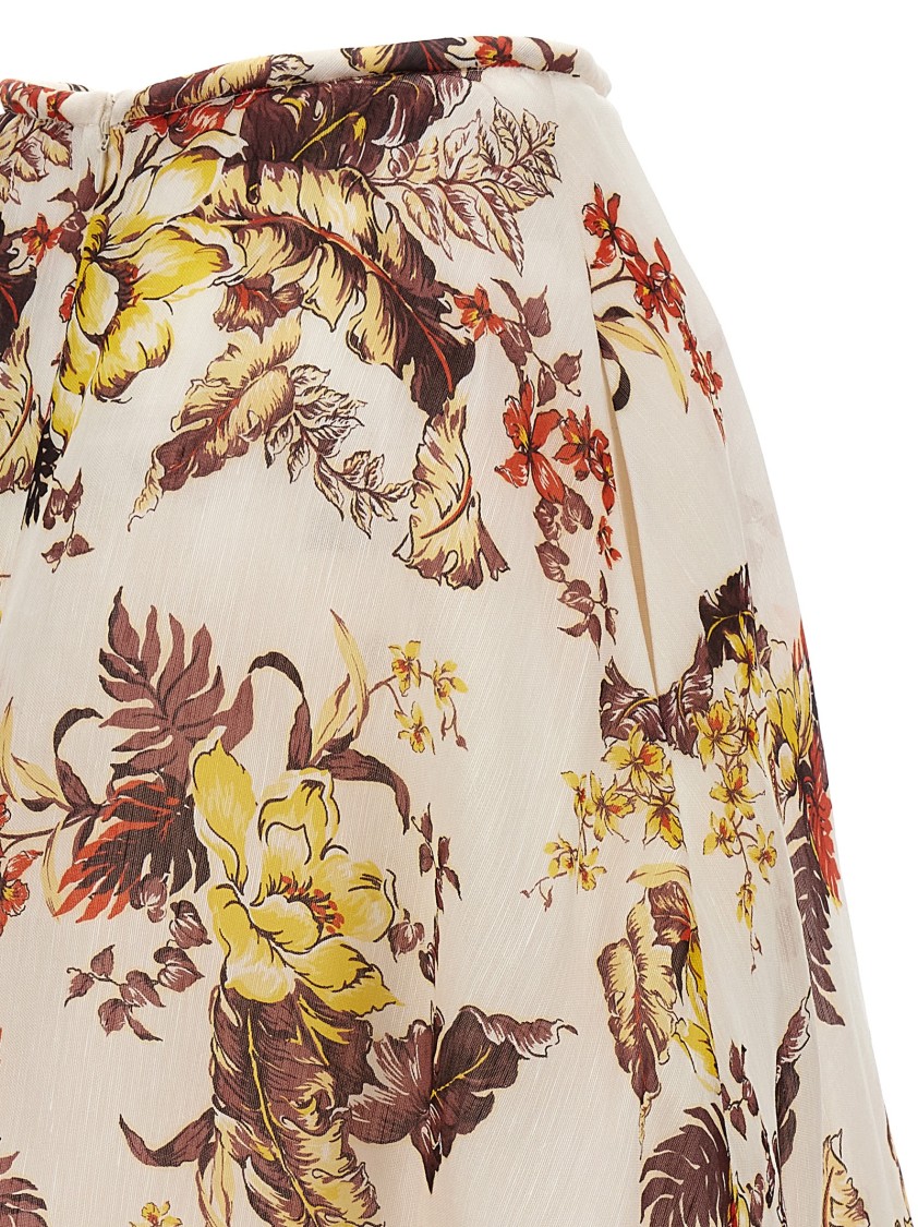 Zimmermann Jupe Midi À Motif In White
