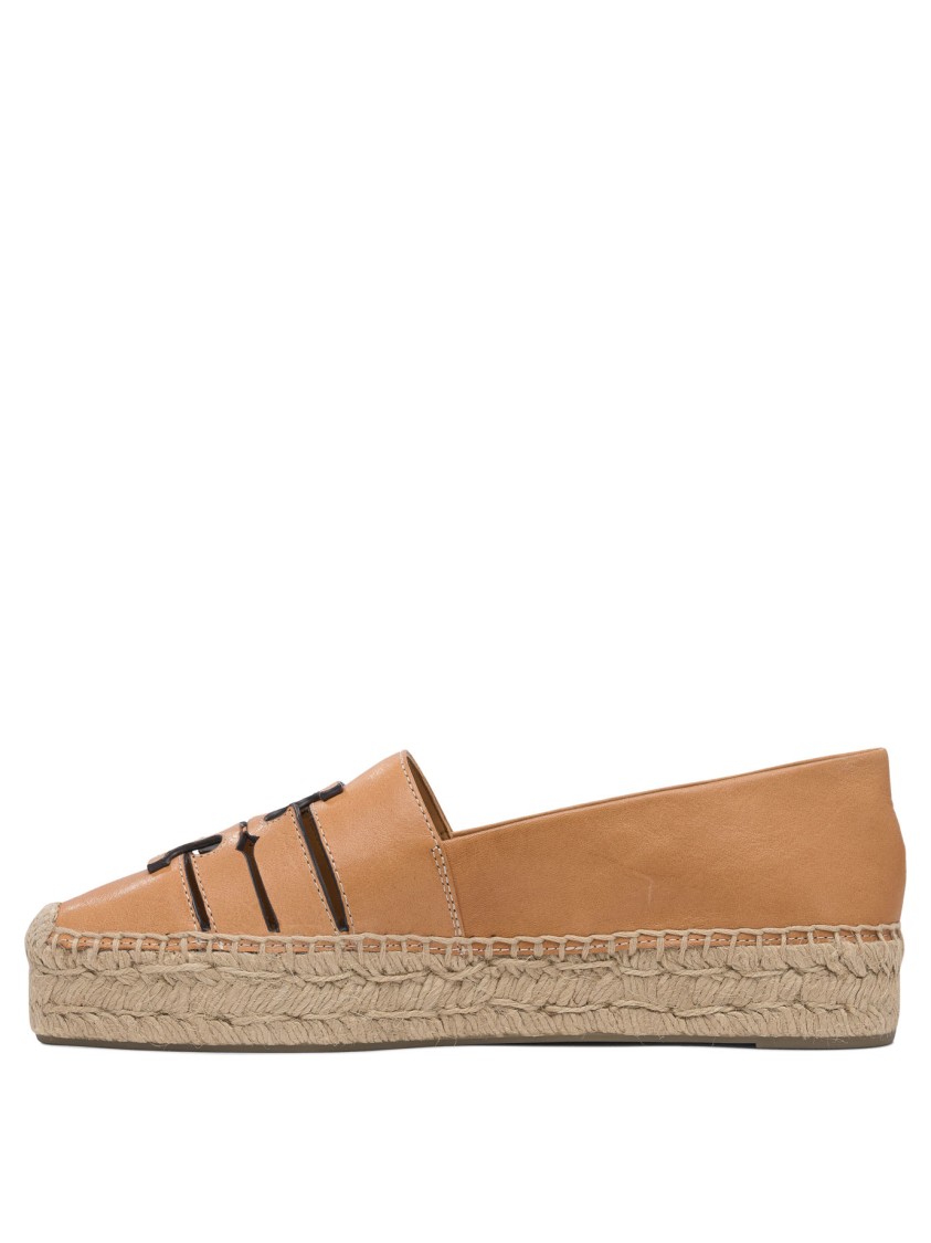 Tory Burch Beige Espadrilles With Woven Jute Sole In Brown