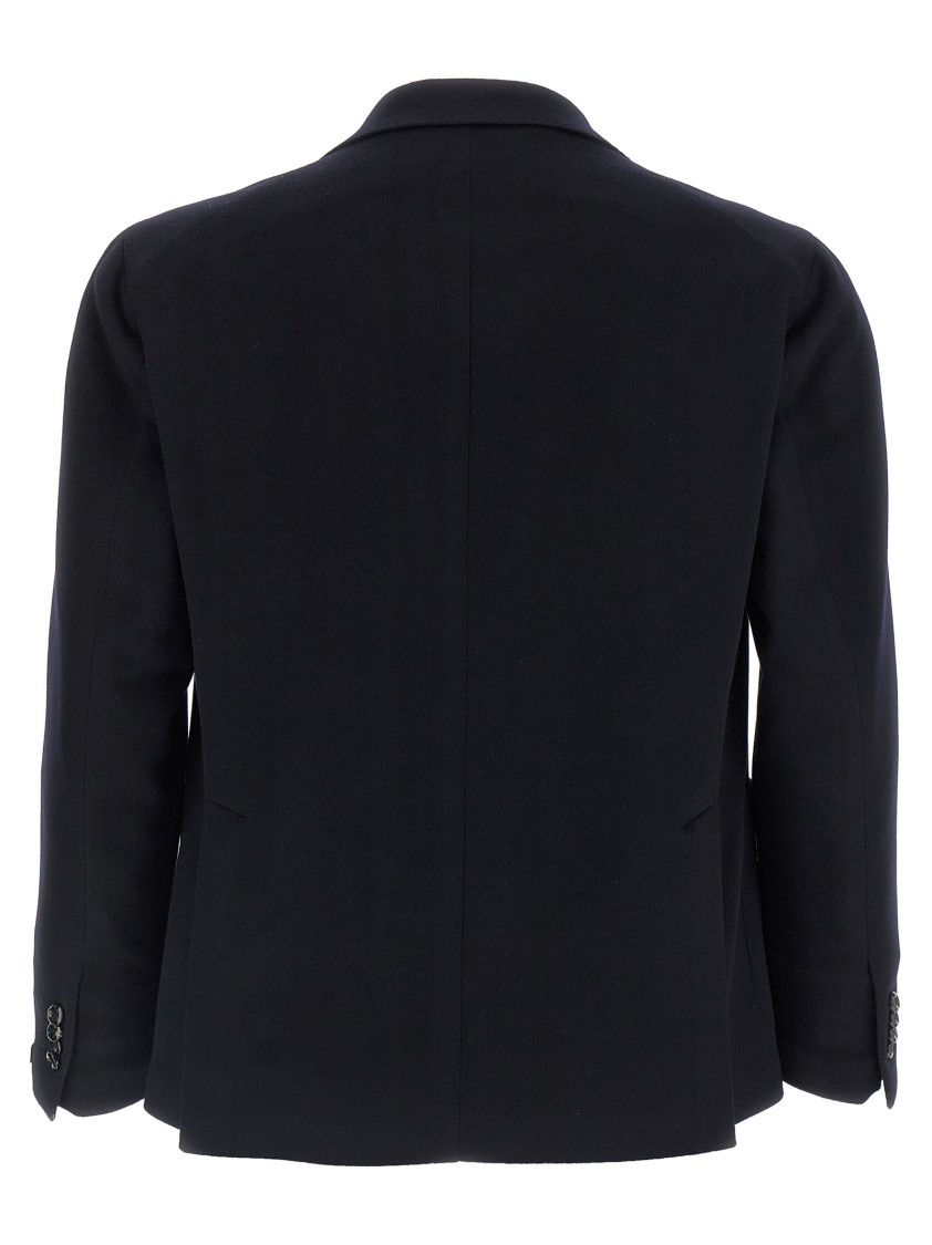 Tagliatore Square Pattern Blazer With Multiple Pockets