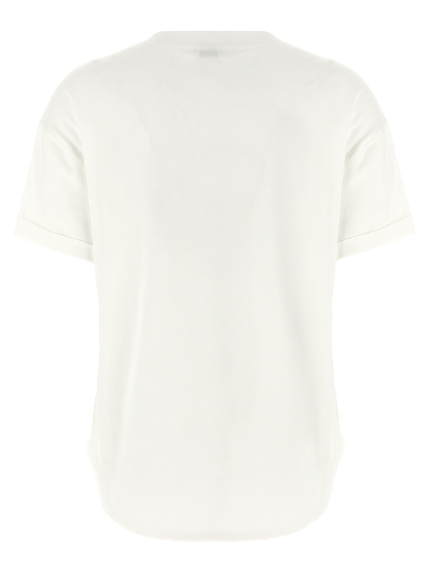 Brunello Cucinelli Cotton T-shirt With Monile Detail And Crewneck