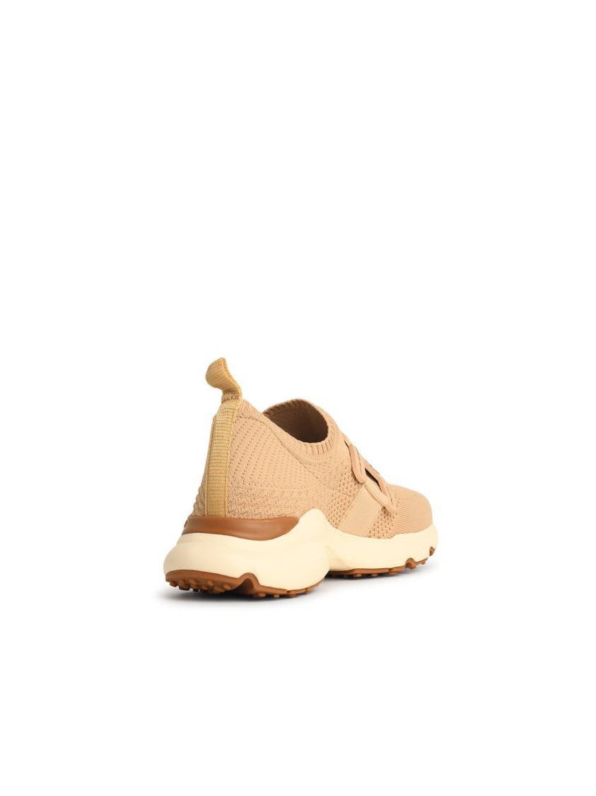 Tod's Kate Sneakers In Beige Technical Fabric In Brown