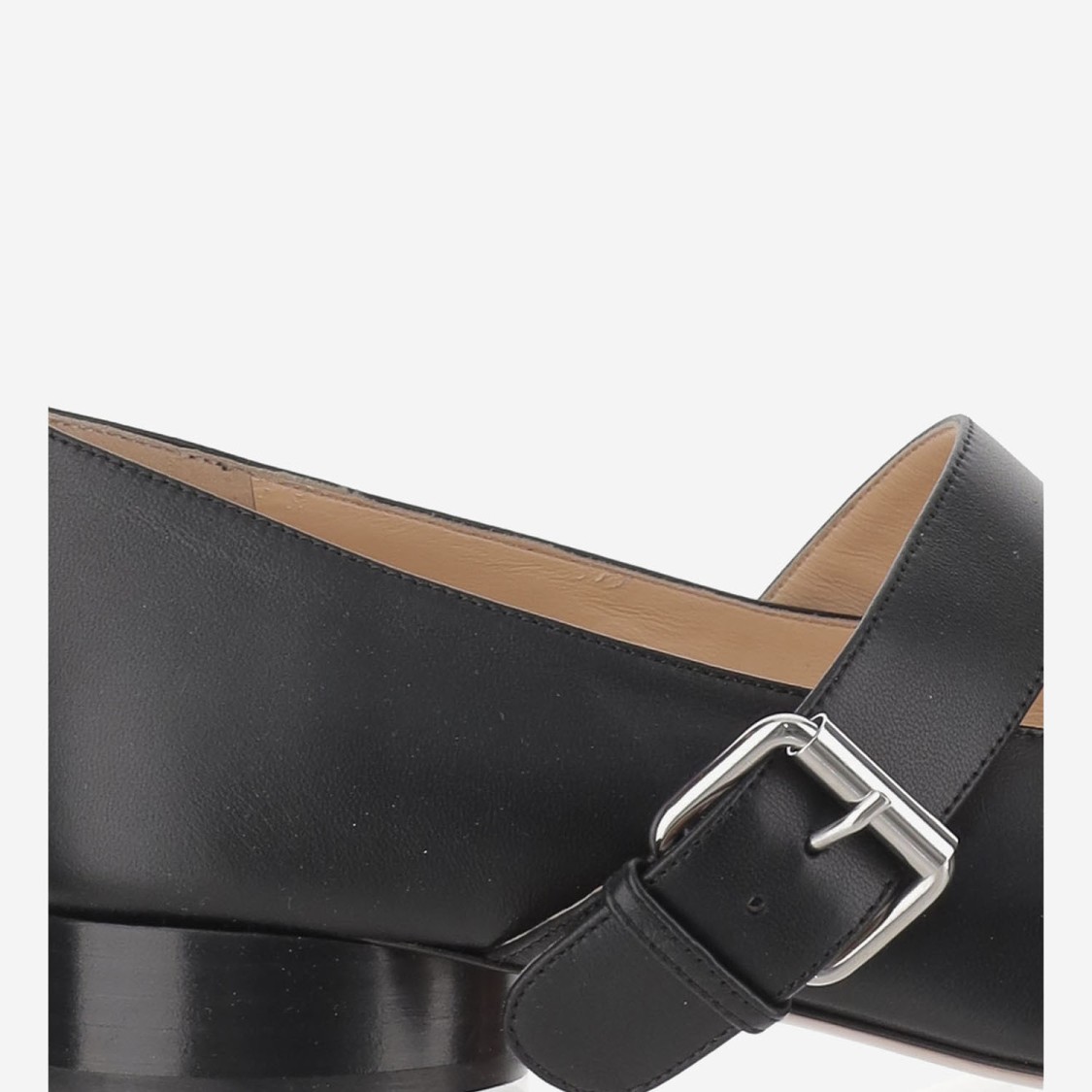 Niccolò Pasqualetti Obliqua Strap Ballerinas In Black