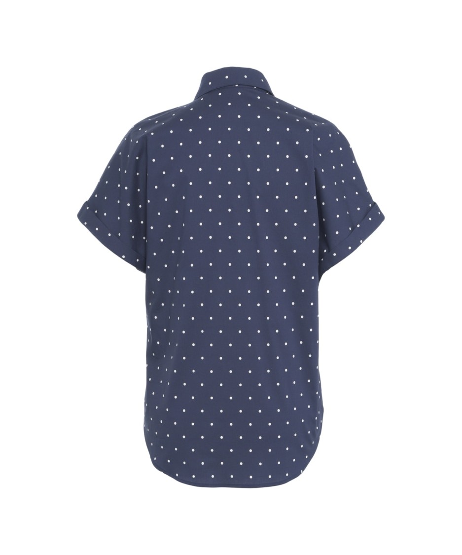 Himon's Himons Polka Dot Print Blouse With Button-down Collar In Blue