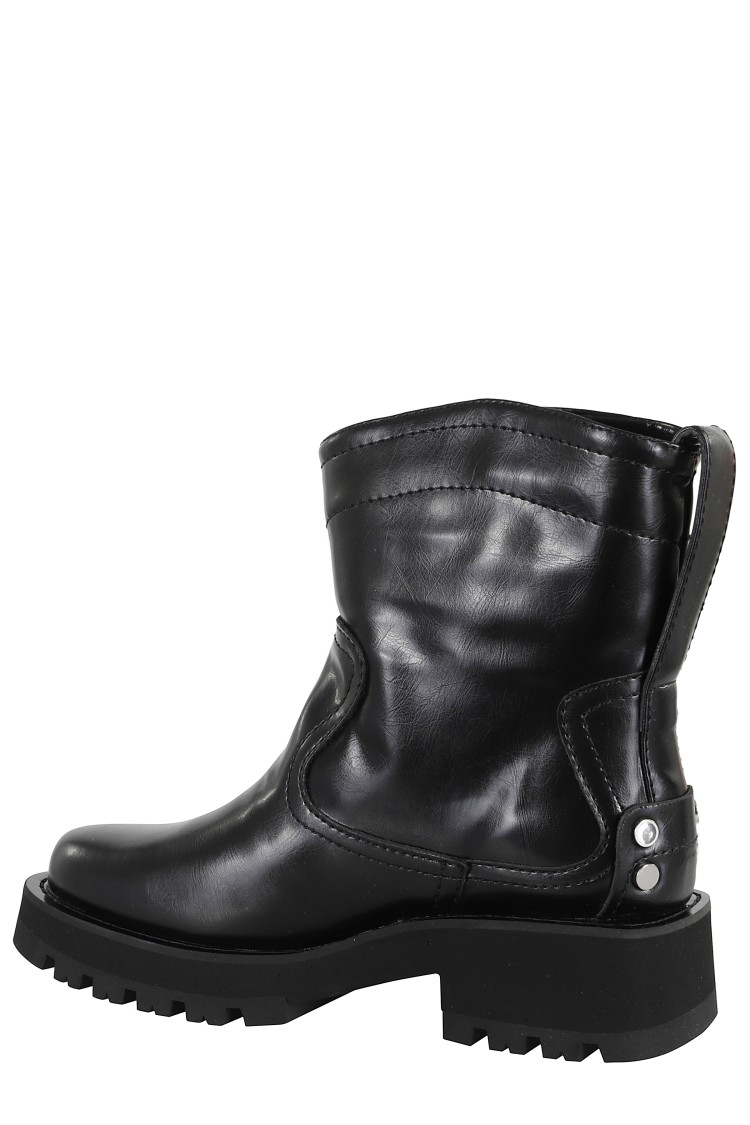 Ganni Studs Low Boot In Black