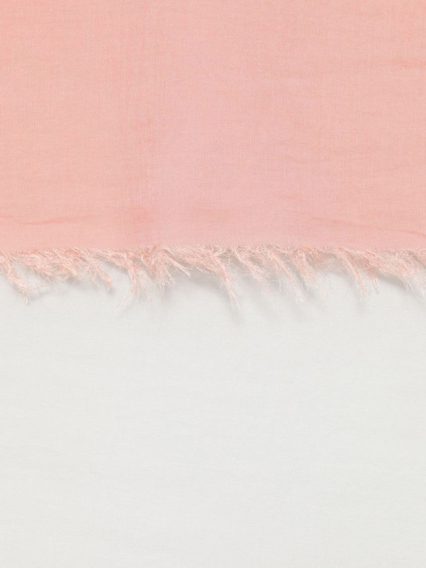 Fabiana Filippi Gradient Design Scarf With Fringed Edges In Pink