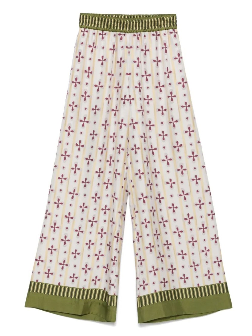 La Doublej La Double J Wide-leg Silk Palazzo Pants