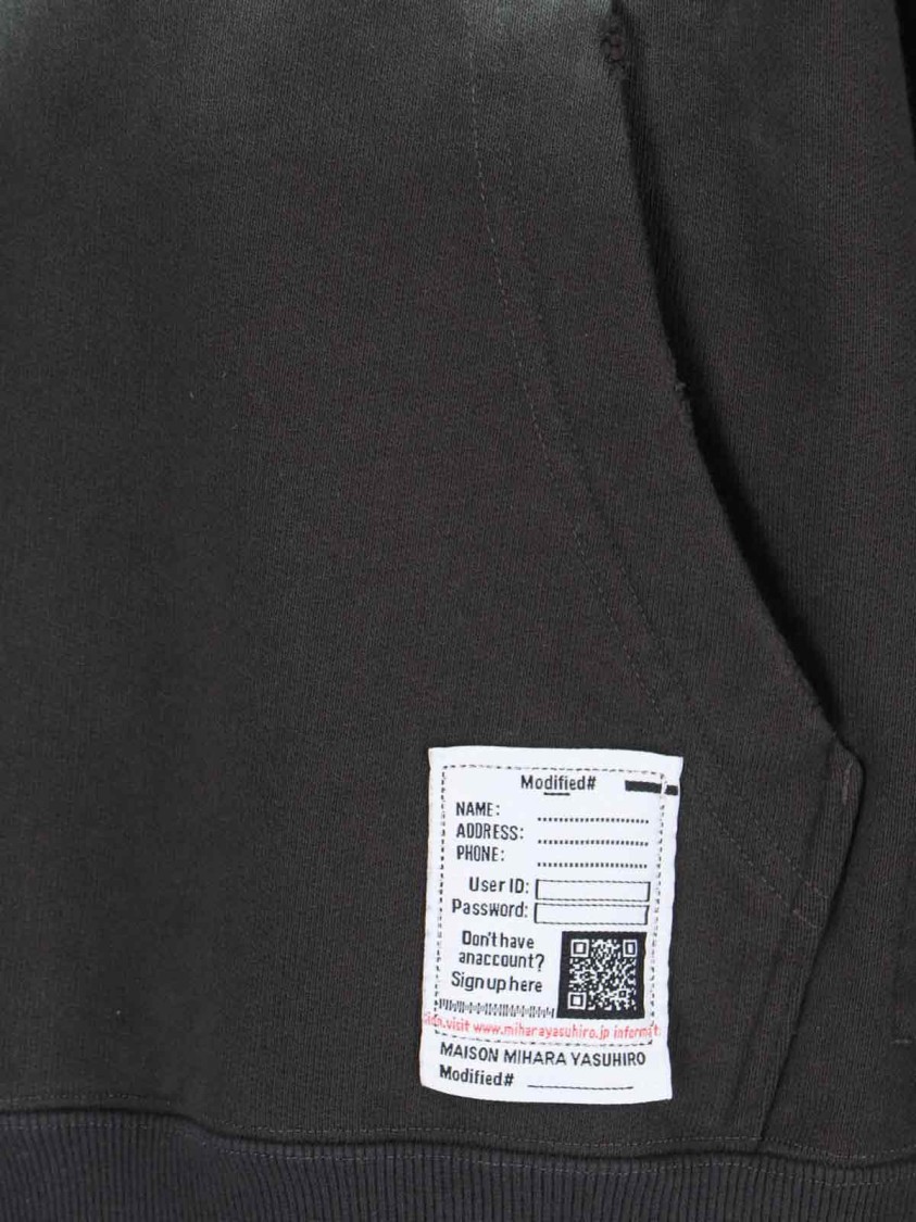 Miharayasuhiro Hooded Graphic Sweatshirt Kangaroo Pocket
