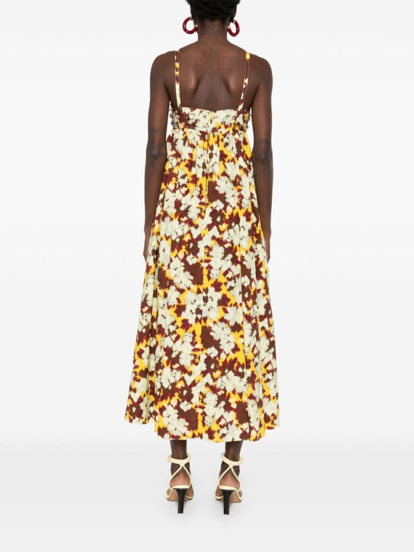Ulla Johnson Harlan Embellished Printed Cotton-poplin Midi Dress In Multicolor