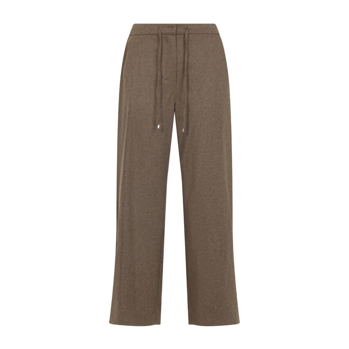 Max Mara Mink Brown Virgin Wool Livio Cropped Pants In Brown