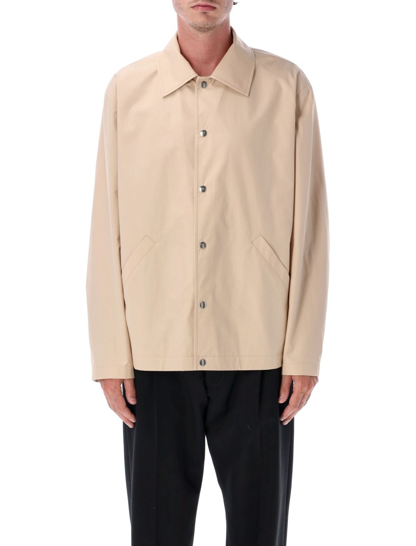 Jil Sander Relaxed Fit Logo Jacket In Dark Sand In Neutral