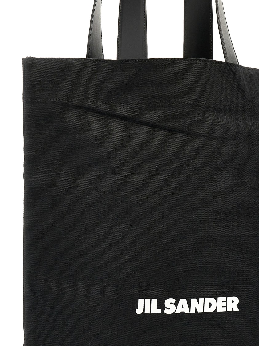 Jil Sander 'flat Shopper' Large Shopping Bag In Black