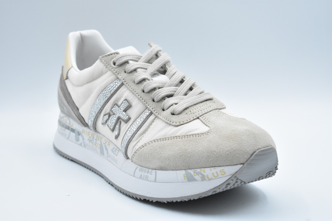 Premiata Low-top Grey Sneakers With Cushioned Sole