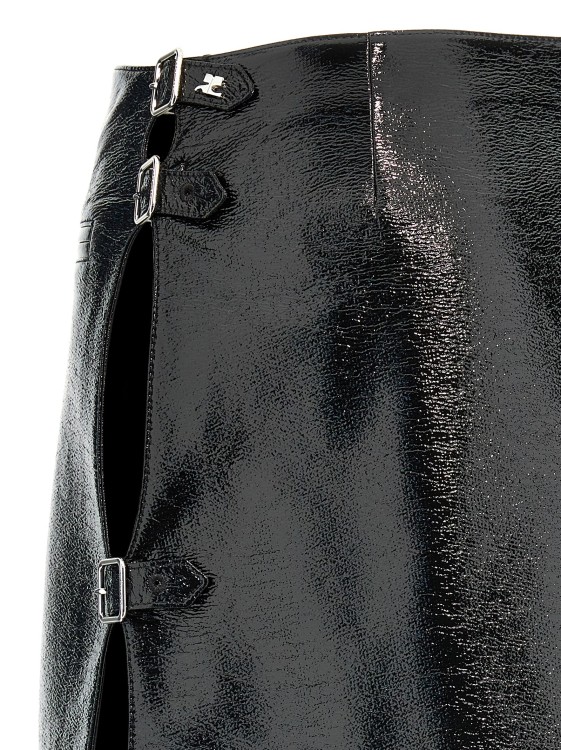 スカート COURREGES 'Mini Multi Sangle Vinyl' skirt Black Courreges 'Mini Multi Sangle Vinyl' Skirt in Black | Lyst