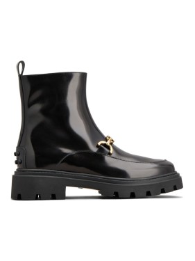 Tod's Glossy Black Ankle Boots in Black | THE LIST
