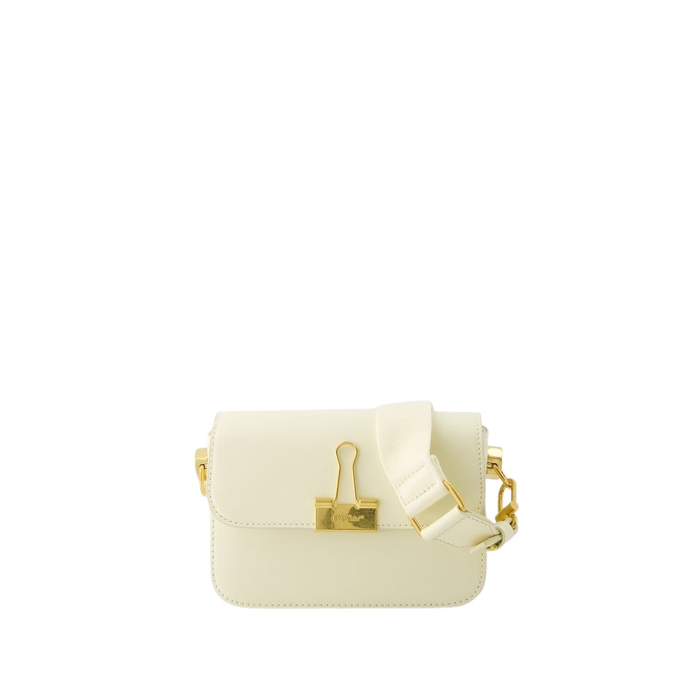 Off-White Hobo Plain Binder Bag - Leather - Beige