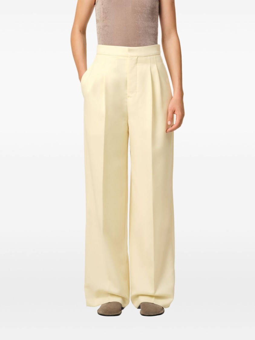 Ami Alexandre Mattiussi Ami Wide-leg Tailored Trousers In Neutral