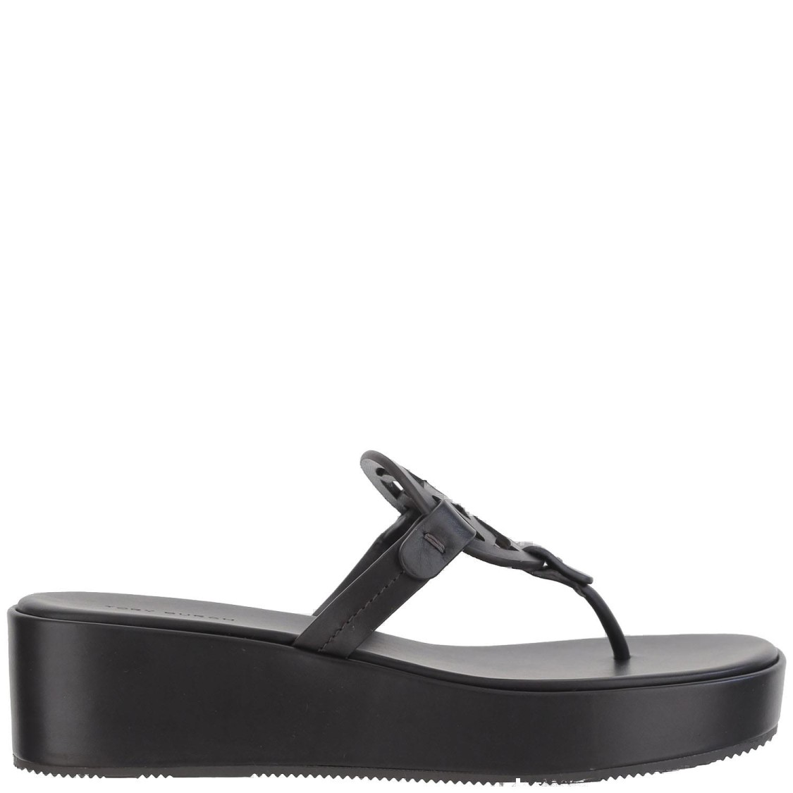 Tory Burch Miller Wedge Sandals In Black