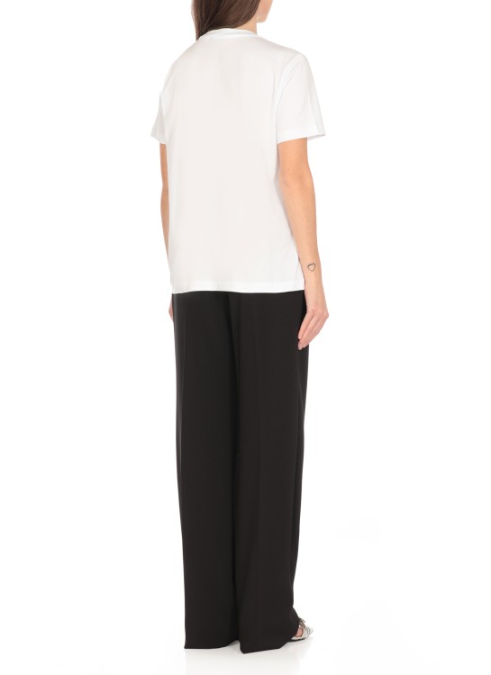 Msgm White Cotton T-Shirt in White | THE LIST