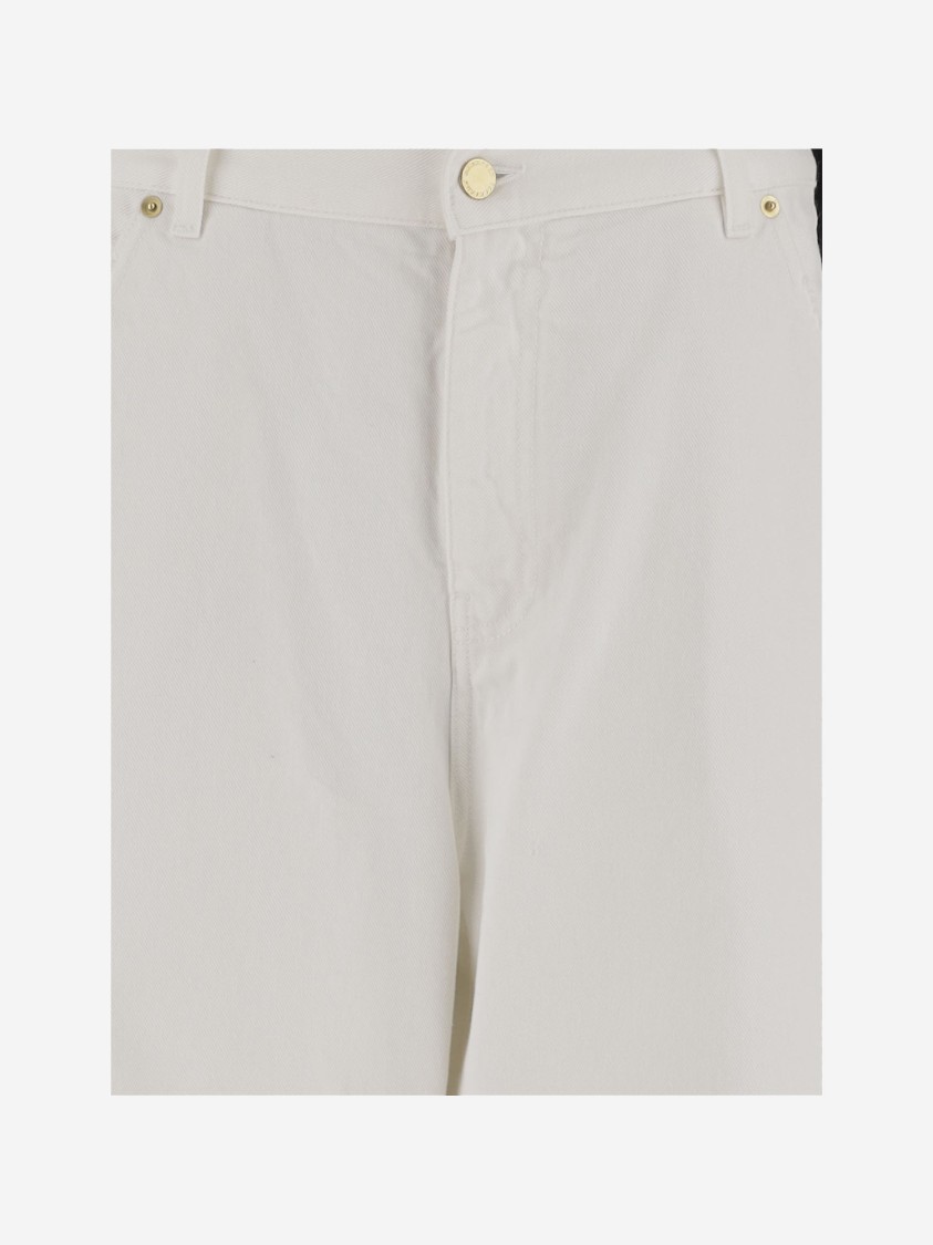 Shop Darkpark Carpenter Lisa Cotton Denim Jeans In White