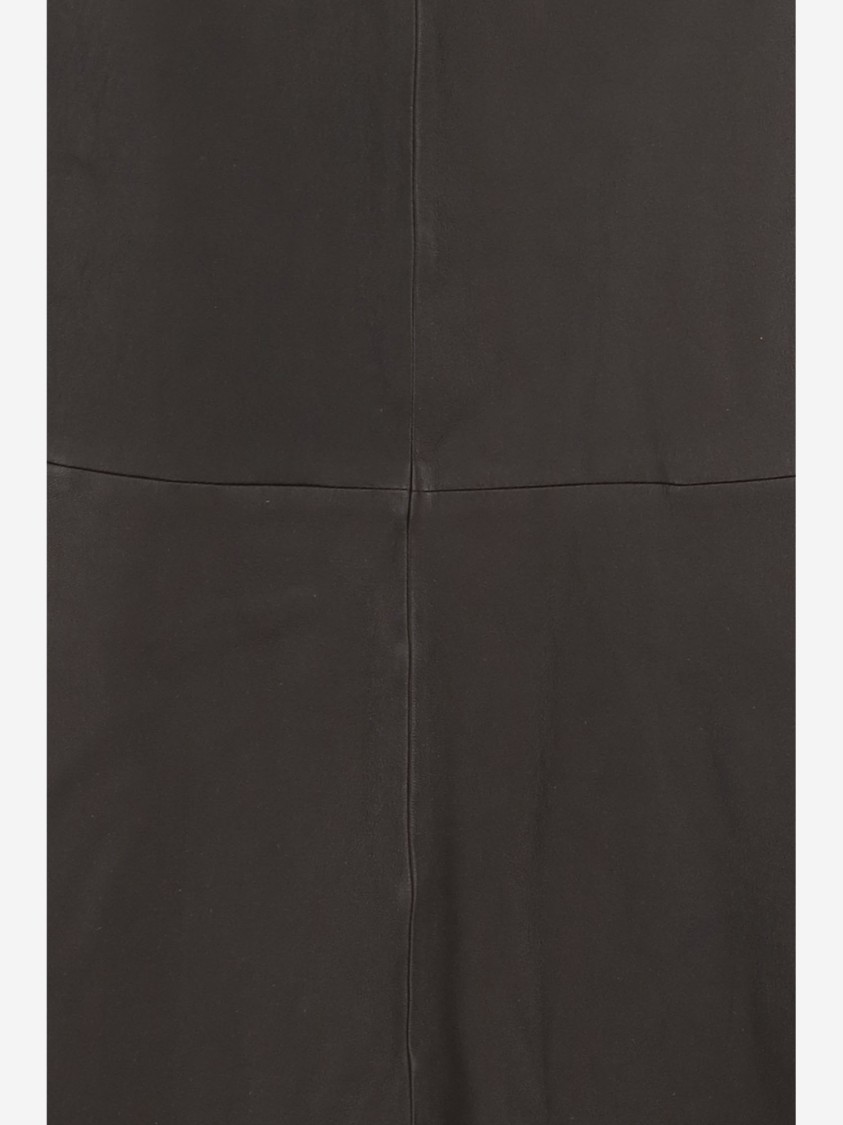 Shop By Malene Birger Simoas Leather Skirt In Brown