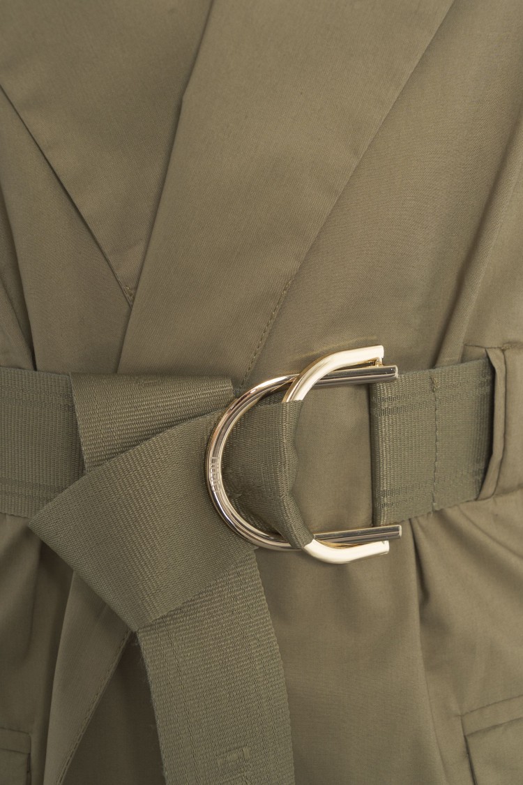 Liu •jo Liu Jo Blazer With Waist Belt And Golden Accents In Neutrals