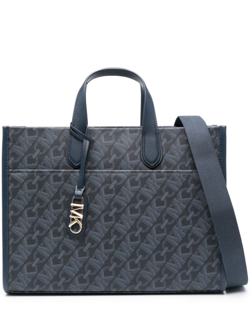Michael Kors Large Grab Tote In Blue
