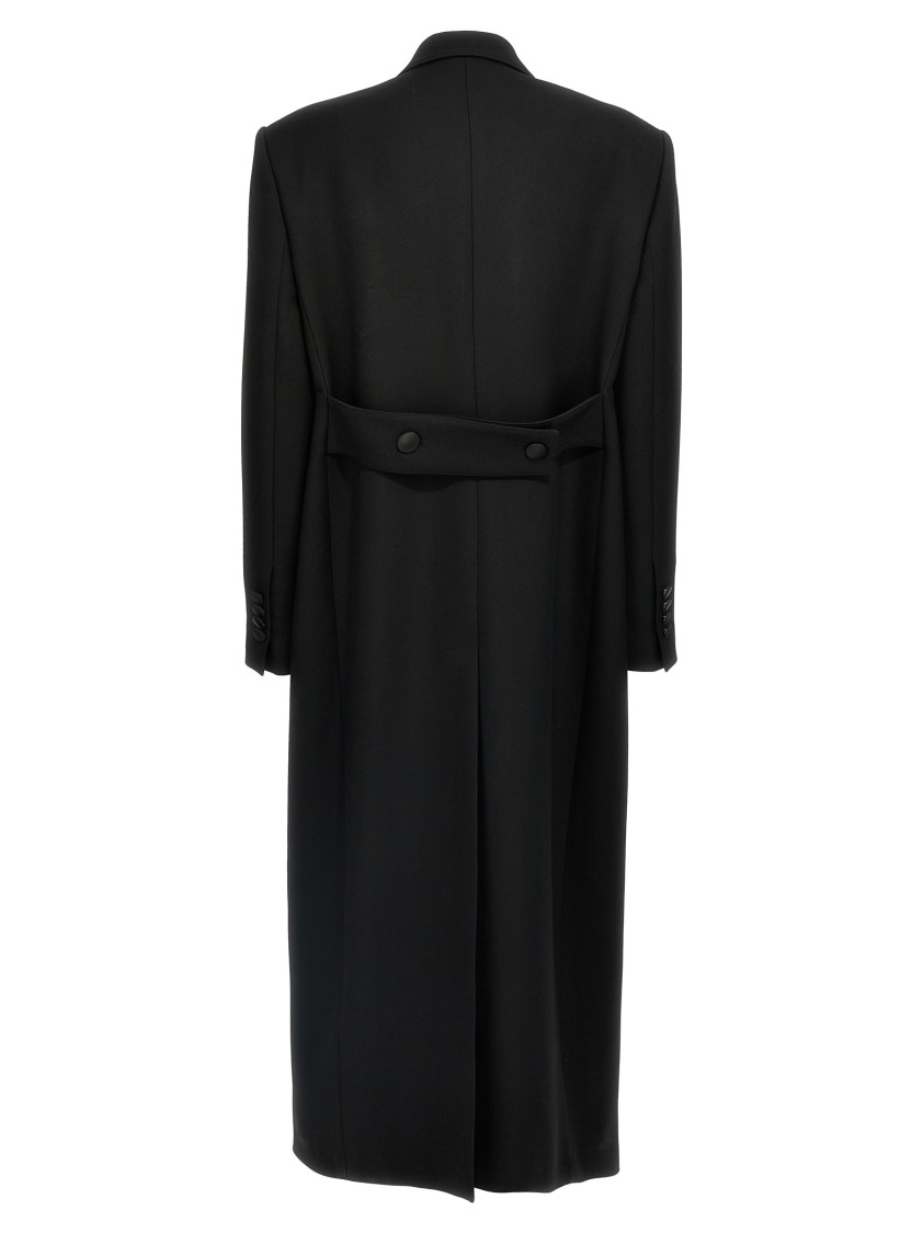 Dolce & Gabbana Long Tuxedo Coat Coats And Trench Coats Black In Black
