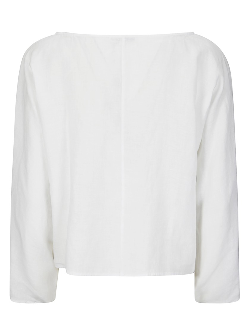 Stefano Mortari Crew-neck Linen Tunic In White