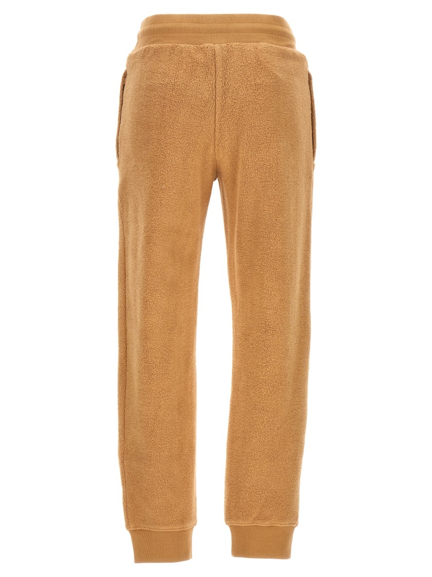 Moschino Soft Cotton Joggers With Teddy Bear Embroidery In Nude