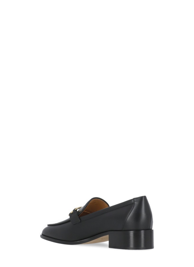 TOD'S TOD'S BLACK LEATHER LOAFERS 
