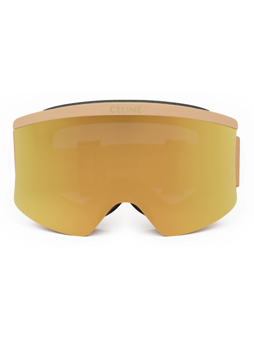 Celine Monochrome Logo-print Ski Goggles In Neutrals