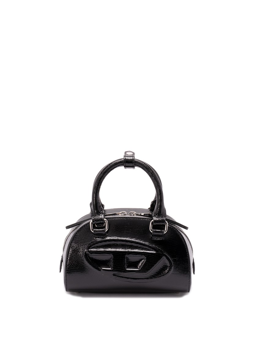 Diesel Womens T8013 1dr Dome Leather Cross-body Bag In Black
