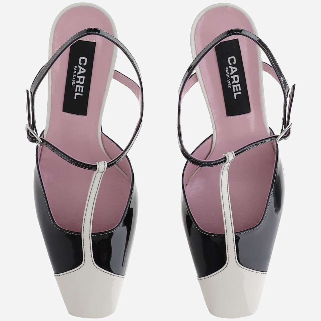 Shop Carel Patent Leather Isadora Sandals In White
