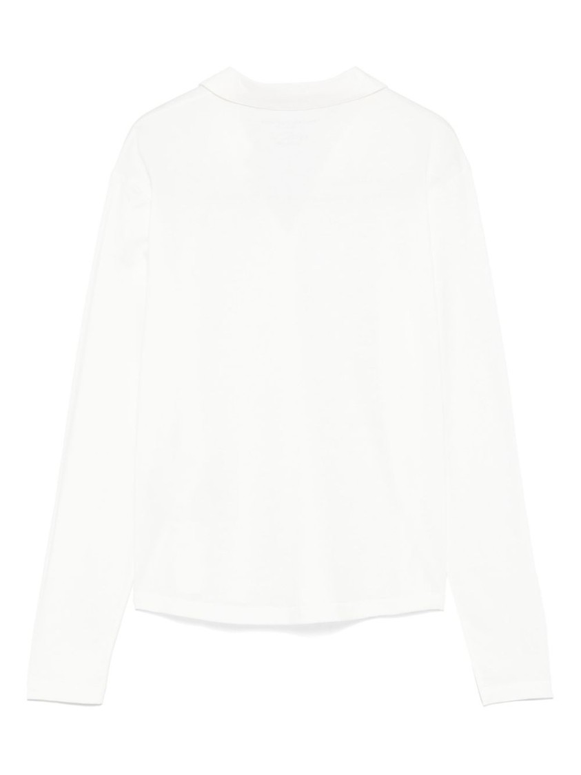 Majestic Filatures Long-sleeved White Shirt With Classic Collar