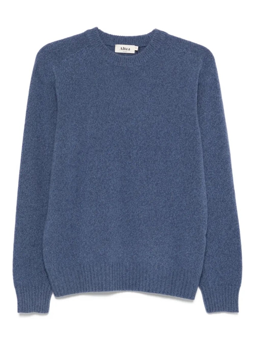 Altea Relaxed Fit Long Sleeve Crew-neck Sweater In Blue