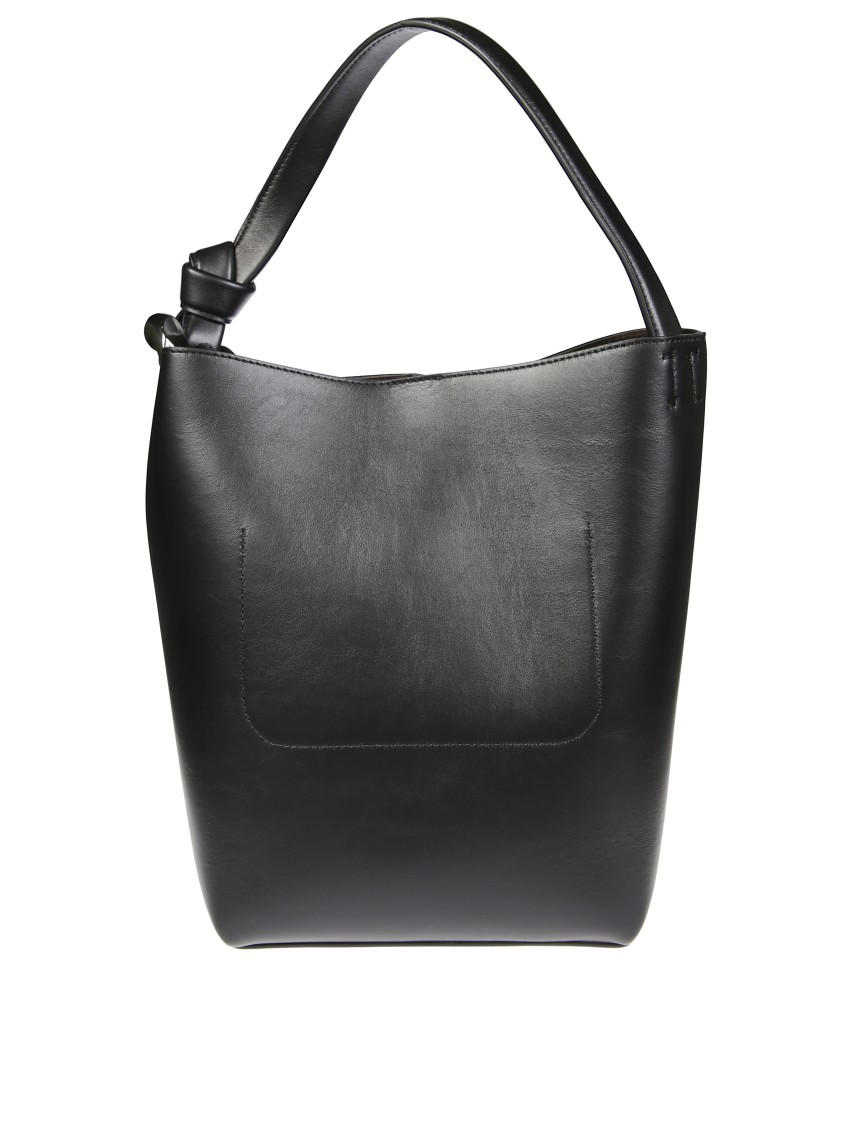 Jw Anderson Borsa A Secchiello In Pelle Nera Donna In Black