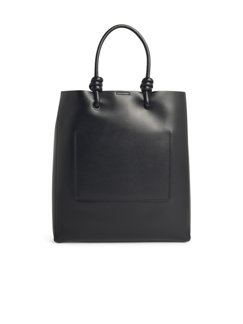 Jil Sander Rectangular Shape Top Handles Shoulder Strap Bag In Black