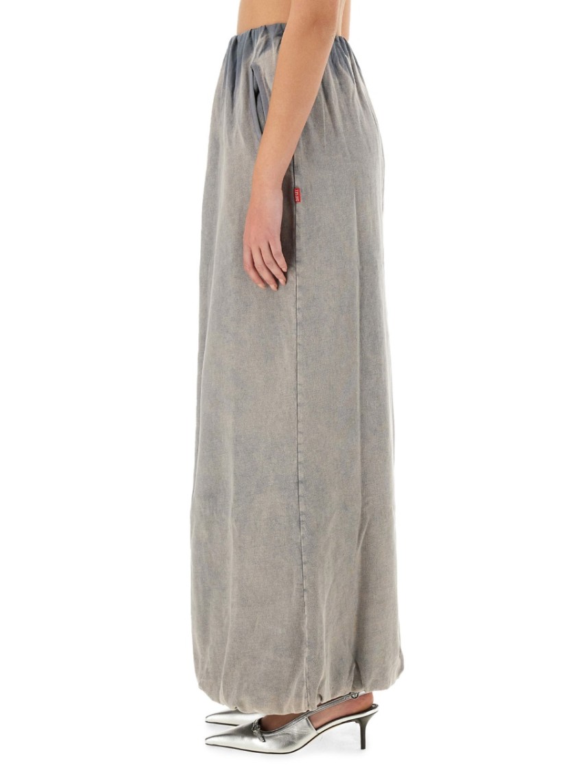Shop Diesel "o-reira" Maxi Skirt In Grey