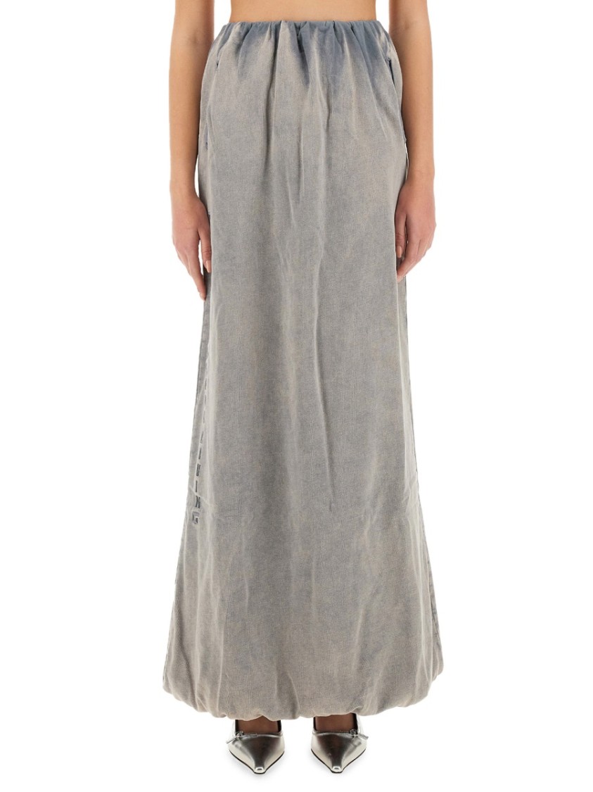 Shop Diesel "o-reira" Maxi Skirt In Grey
