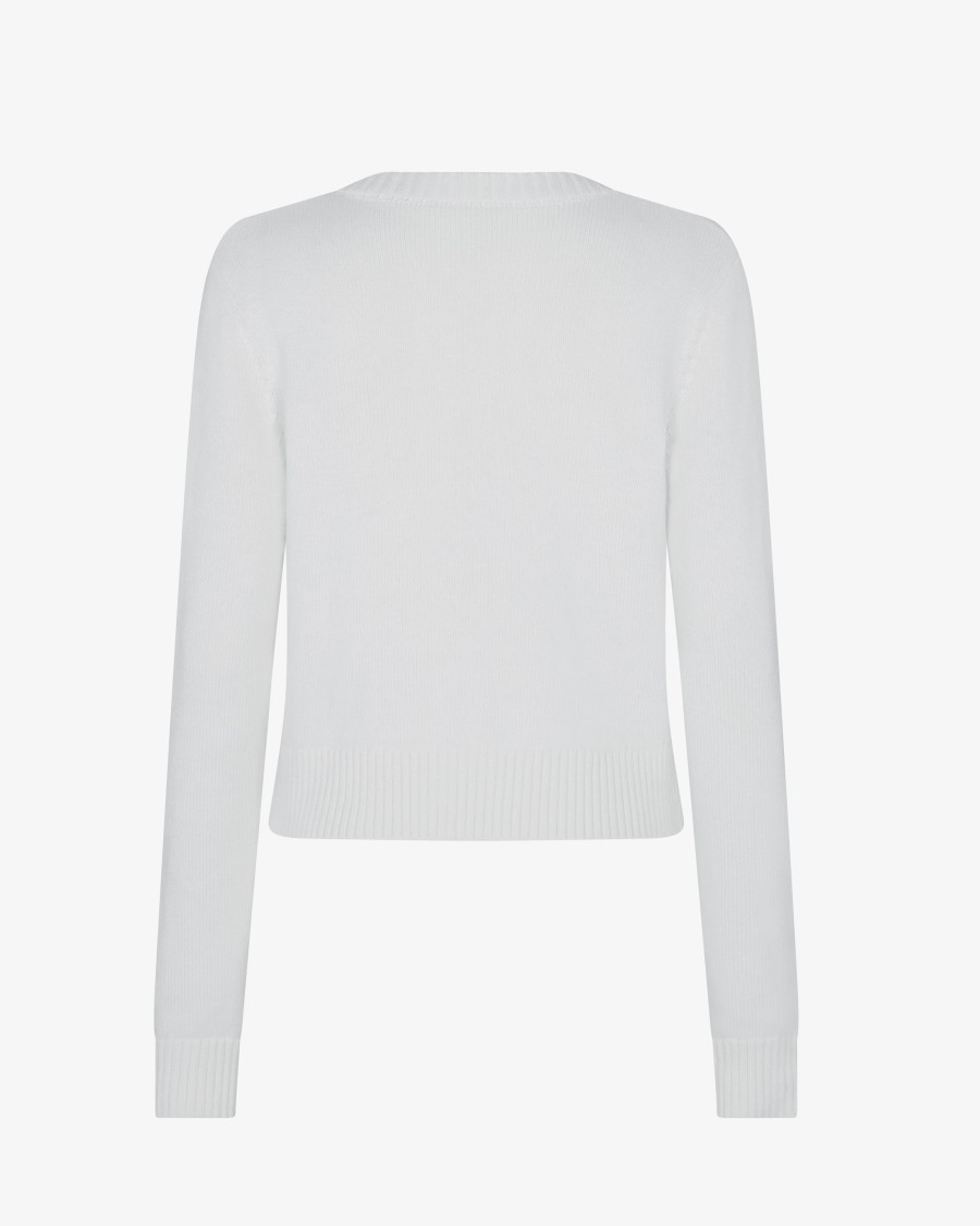 Serena Bute V-neck Semi Cropped Cardigan In Grey