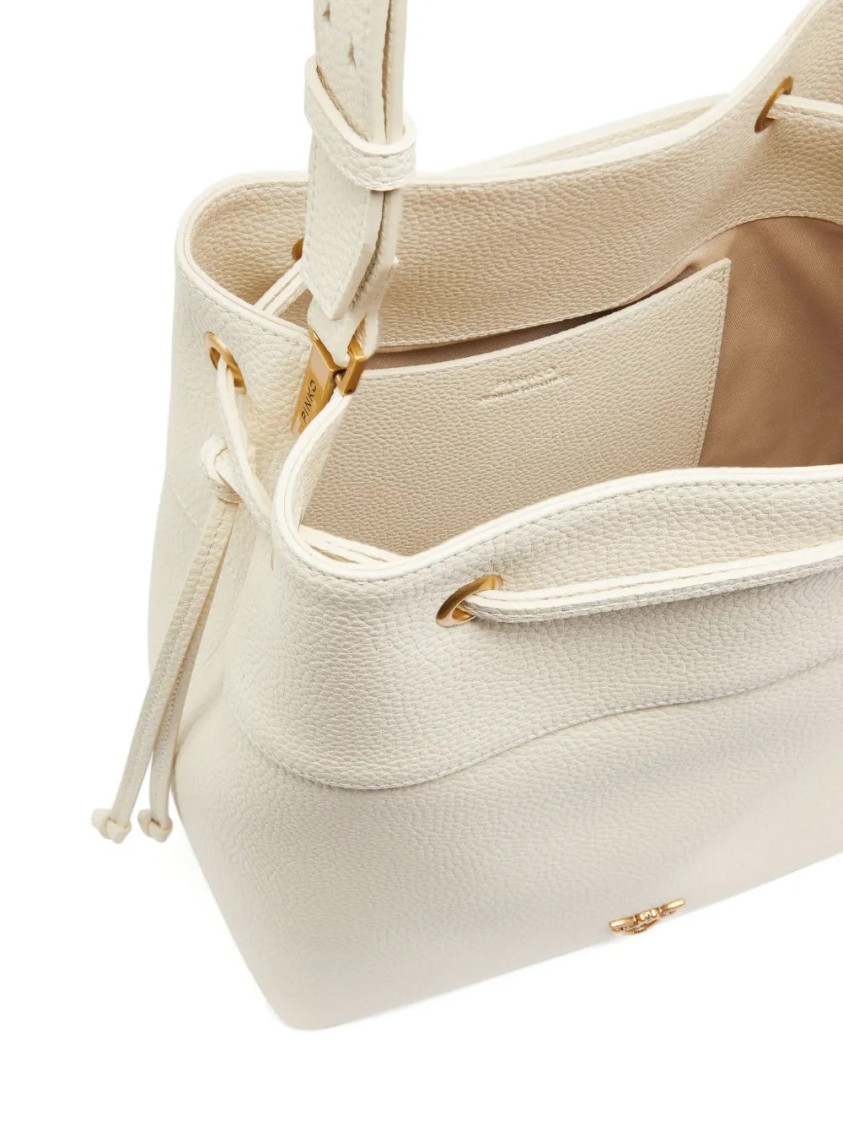 Pinko Secchiello Classic Tote Bag In Gray