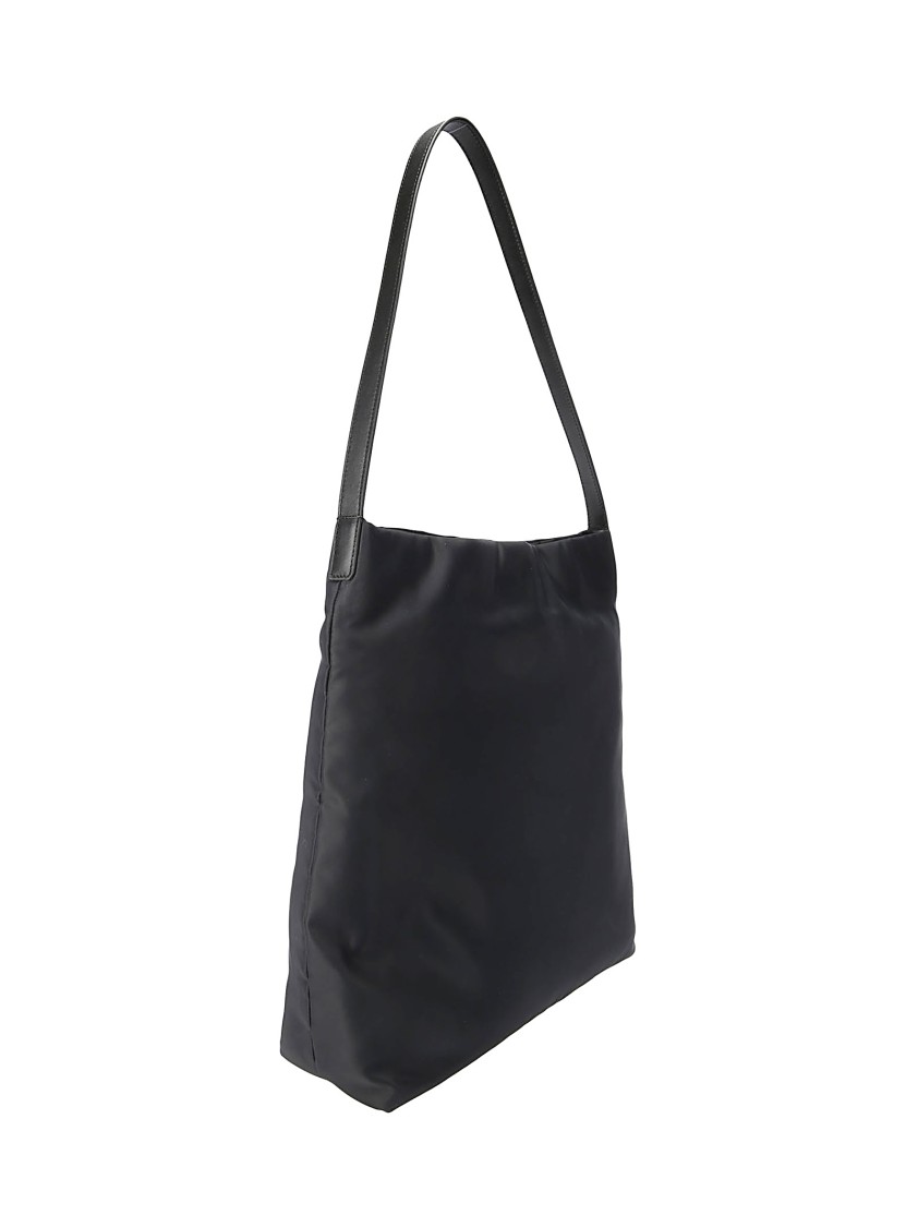 Aesther Ekme Black Calfskin Shoulder Bag With Magnetic Closure In Black