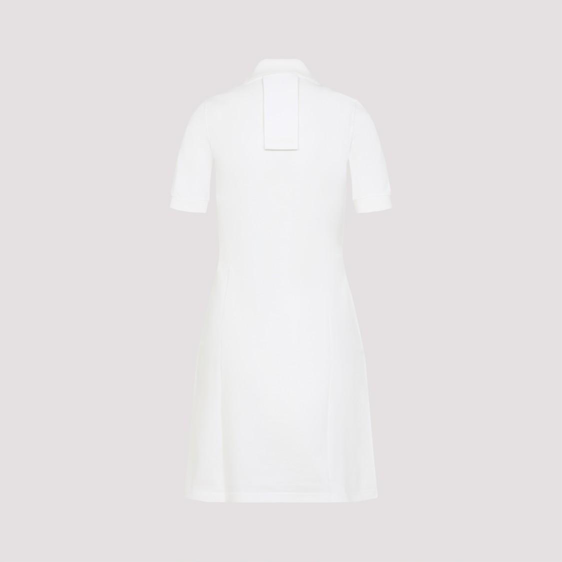 COURRÈGES COURRÈGES A-LINE WHITE COTTON DRESS WITH POLO COLLAR