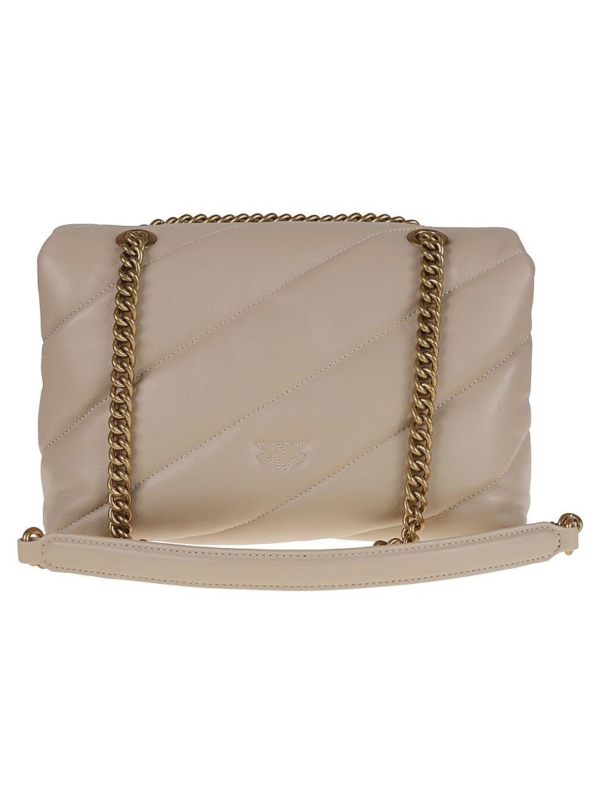 Pinko Love Puff Classic Cl Sheep Nap In Neutrals