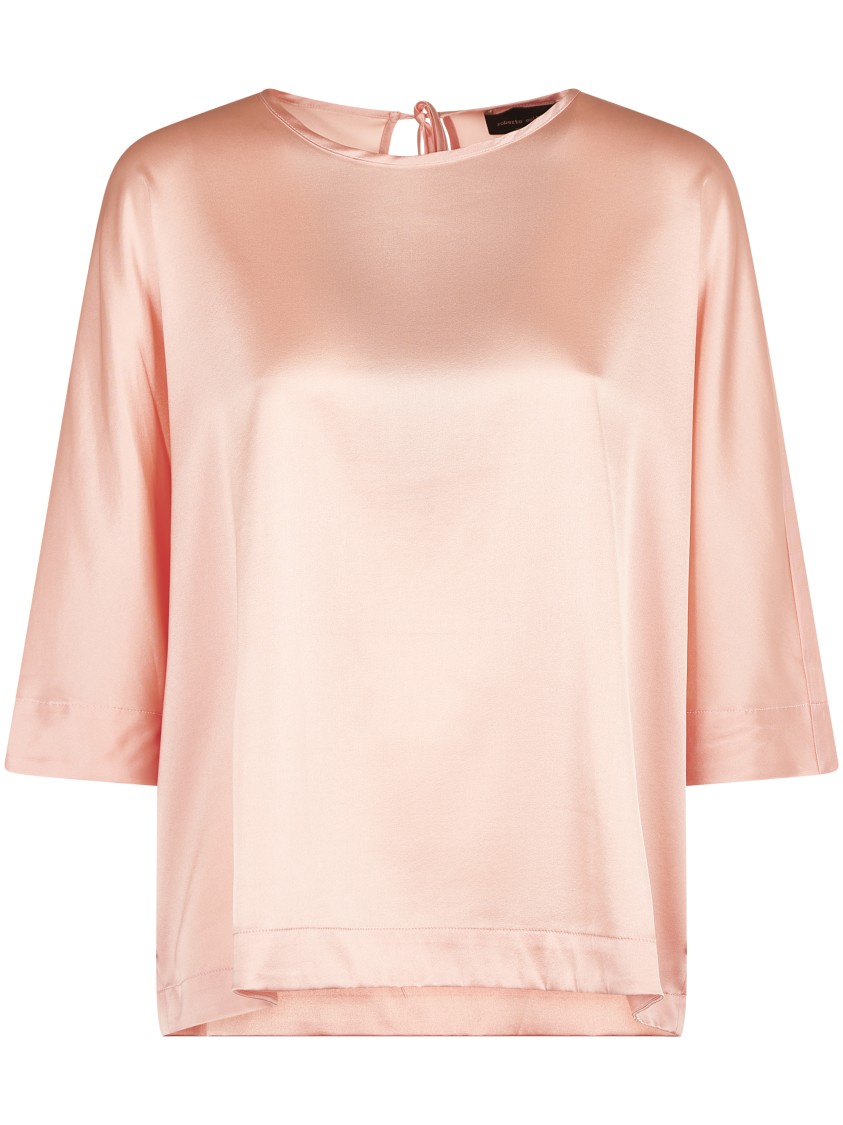 Roberto Collina Relaxed-fit Top With 3/4 Sleeves In Pink