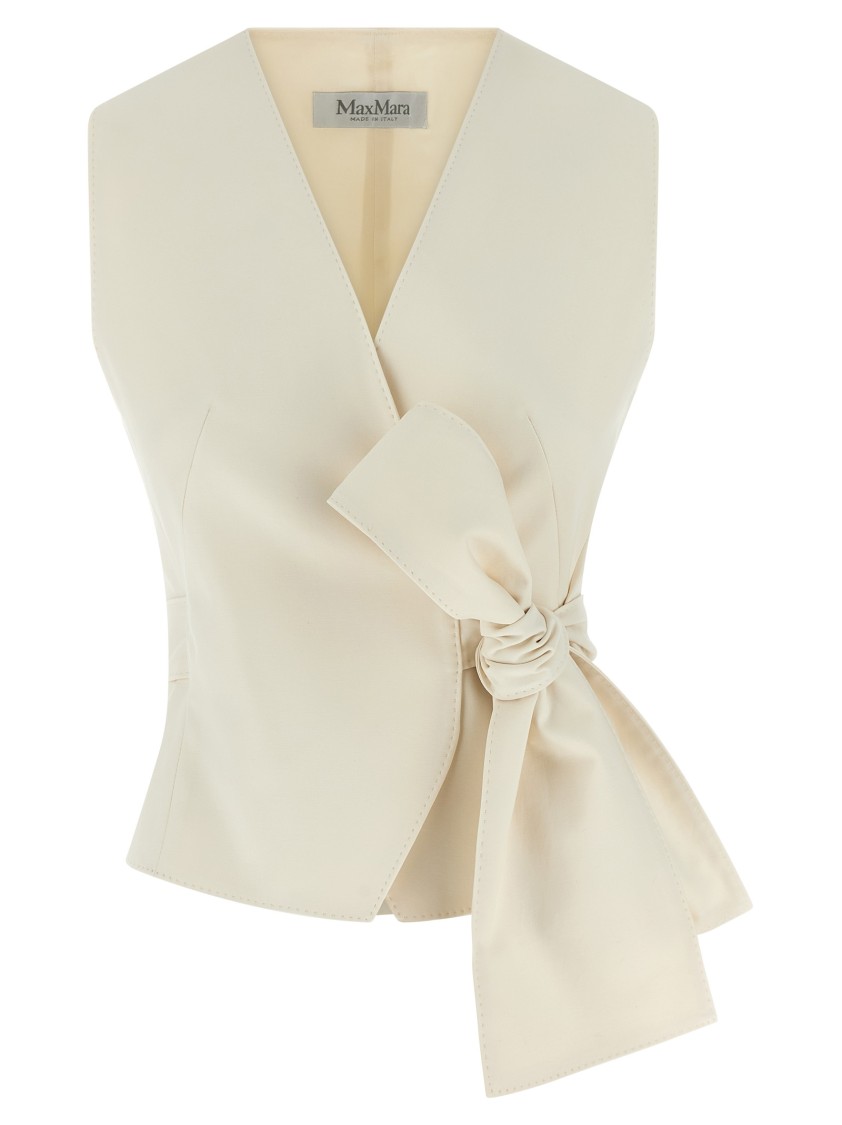 Max Mara Zampa Gilet White In White