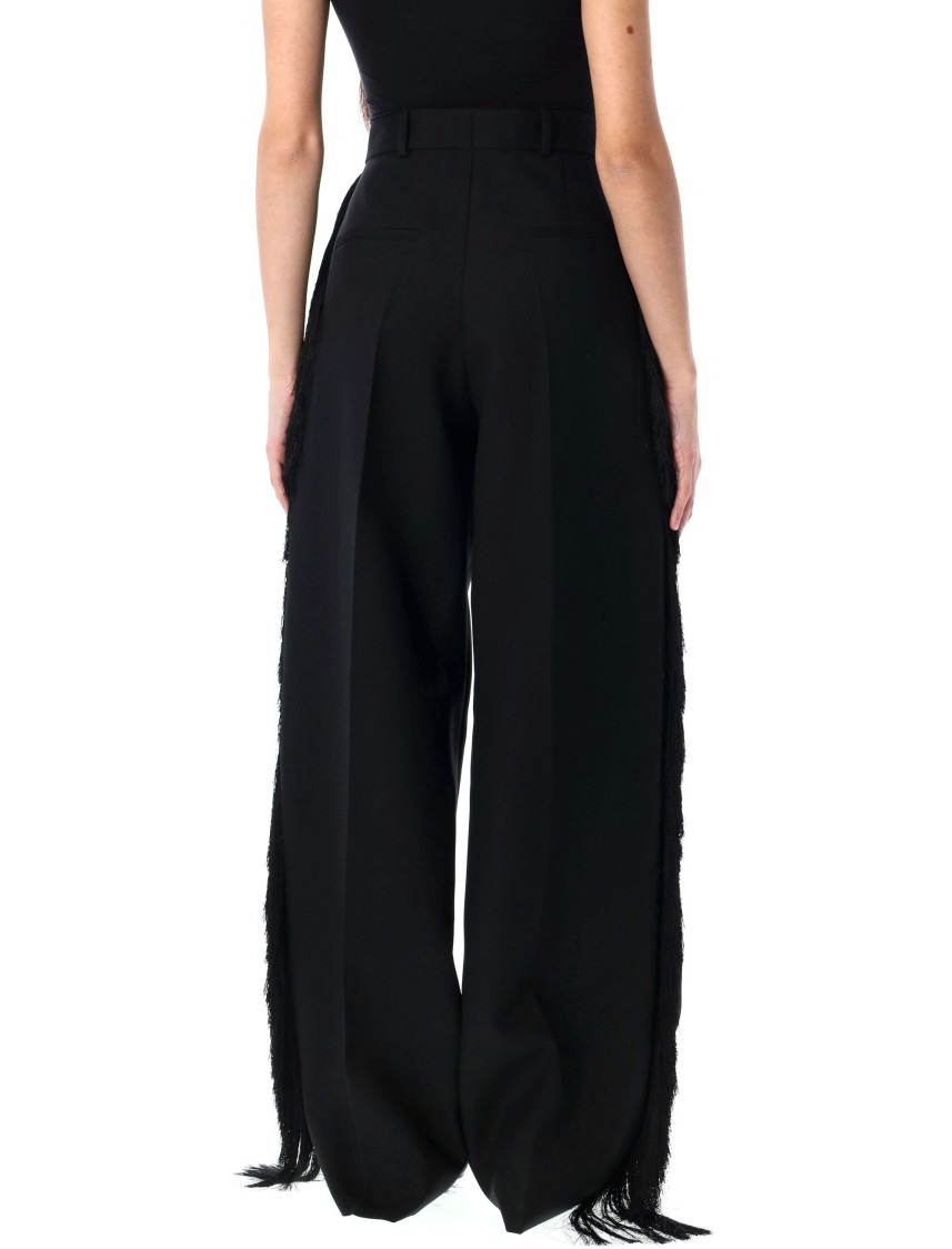 CARVEN CARVEN FRINGED TROUSERS WITH WIDE-LEG SILHOUETTE