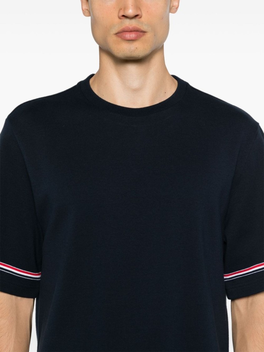 Thom Browne Polo Shirt With Lapel Short Sleeve In Black