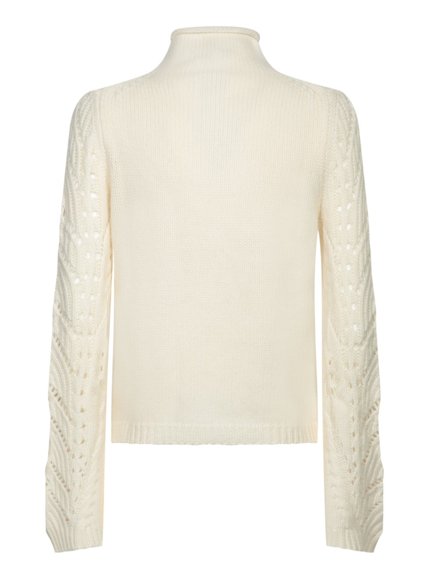 Shop Loulou Studio White Knitwear With Cable Knit Patterns